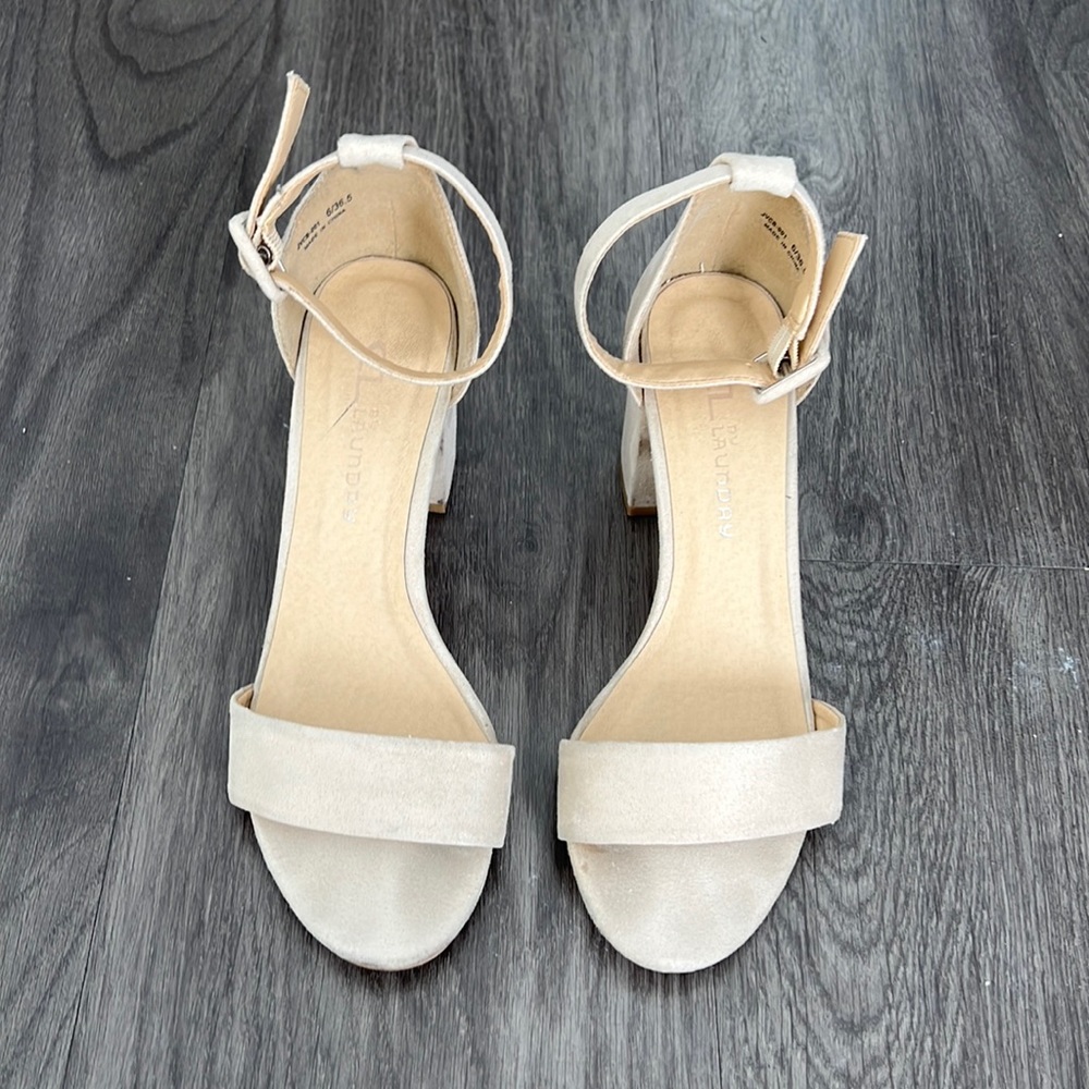 EUC Tan Suede Block Heels